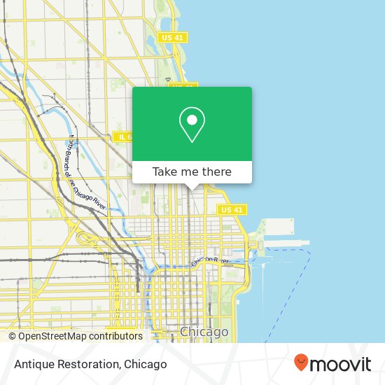 Mapa de Antique Restoration, 1007 N Rush St Chicago, IL 60611