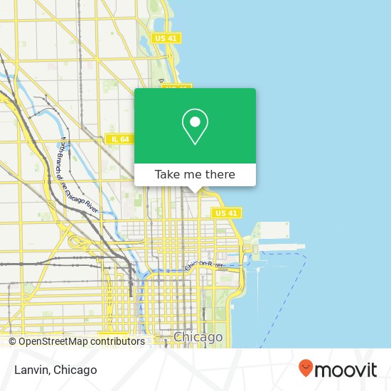 Mapa de Lanvin, 116 E Oak St Chicago, IL 60611