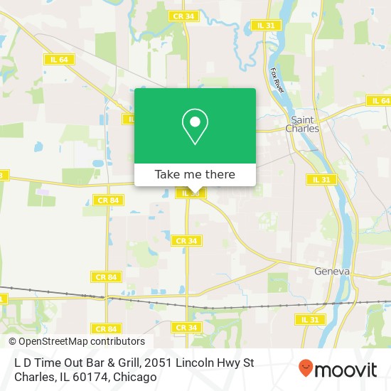 L D Time Out Bar & Grill, 2051 Lincoln Hwy St Charles, IL 60174 map