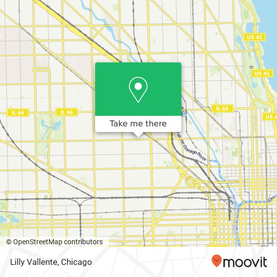 Mapa de Lilly Vallente, 1746 W Division St Chicago, IL 60622