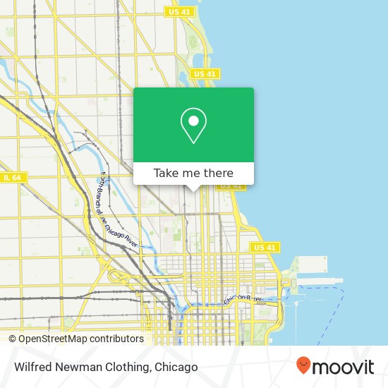 Mapa de Wilfred Newman Clothing, 1350 N Wells St Chicago, IL 60610