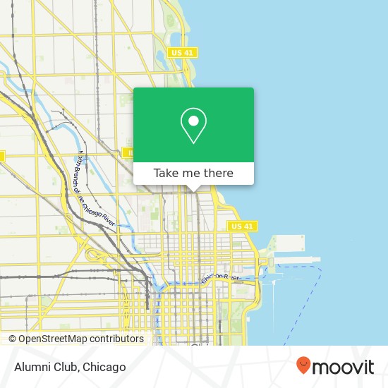 Mapa de Alumni Club, 15 W Division St Chicago, IL 60610