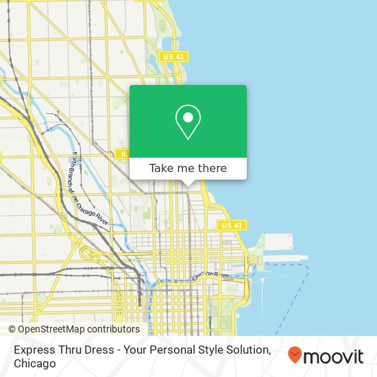 Mapa de Express Thru Dress - Your Personal Style Solution, 1 E Scott St Chicago, IL 60610