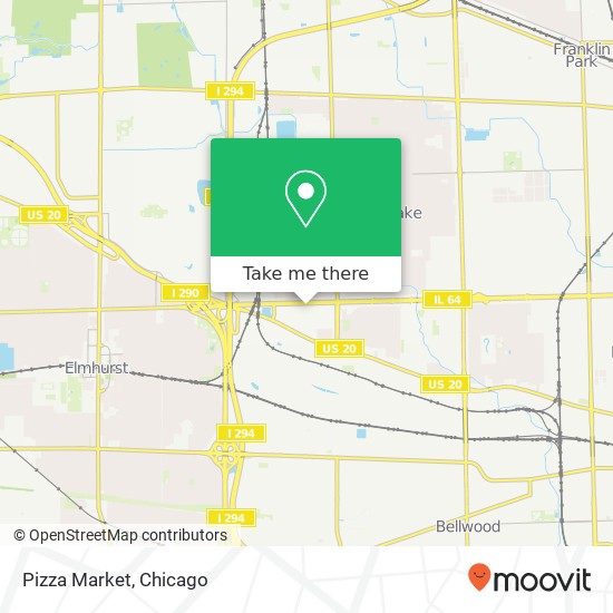 Mapa de Pizza Market, 75 W North Ave Northlake, IL 60164
