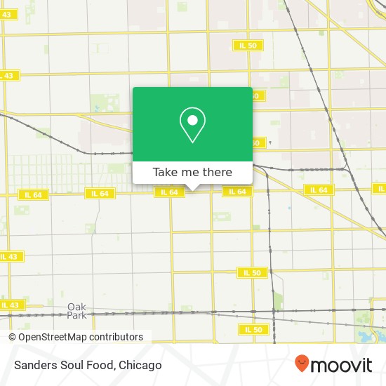 Mapa de Sanders Soul Food, 5361 W North Ave Chicago, IL 60639