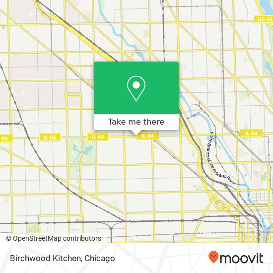 Mapa de Birchwood Kitchen, 2211 W North Ave Chicago, IL 60647