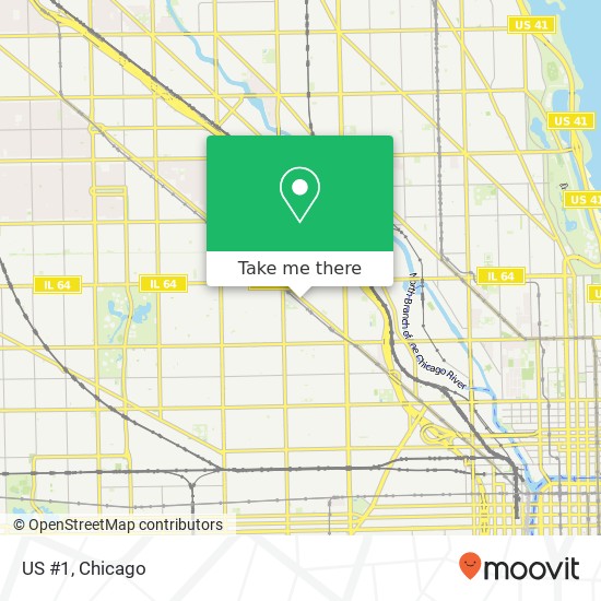 Mapa de US #1, 1460 N Milwaukee Ave Chicago, IL 60622