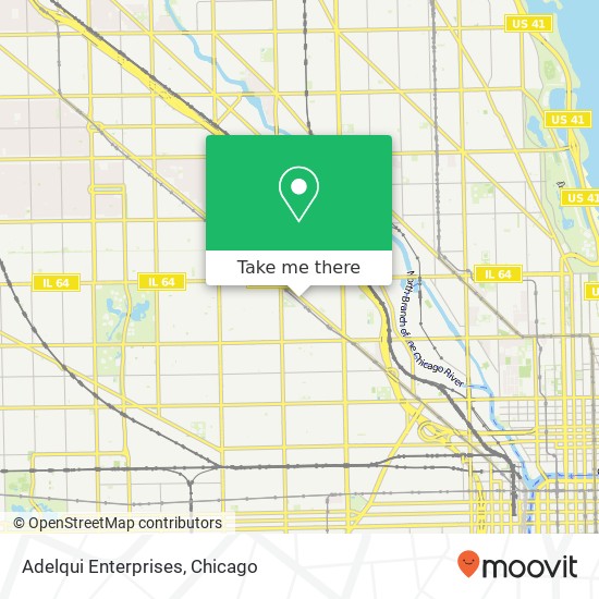 Mapa de Adelqui Enterprises, 1454 N Milwaukee Ave Chicago, IL 60622