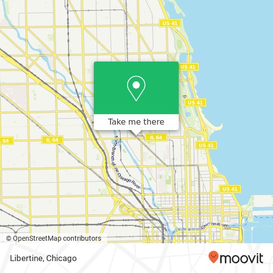 Mapa de Libertine, 1615 N Clybourn Ave Chicago, IL 60614