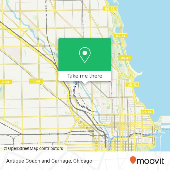 Mapa de Antique Coach and Carriage, 1523 N Kingsbury St Chicago, IL 60642