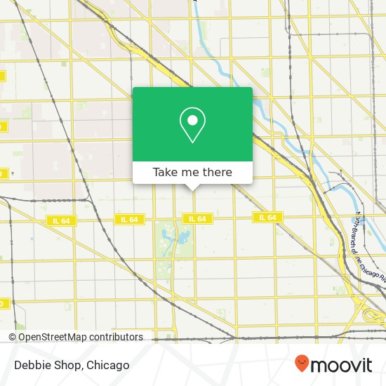 Mapa de Debbie Shop, 1856 N California Ave Chicago, IL 60647