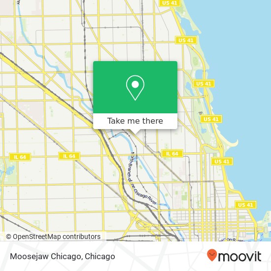 Mapa de Moosejaw Chicago, 1901 N Clybourn Ave Chicago, IL 60614