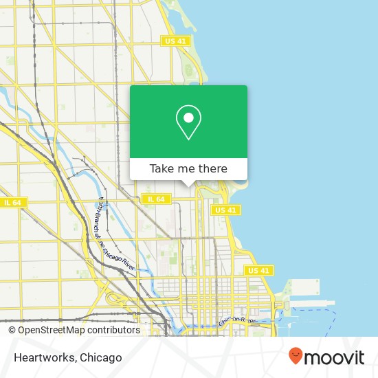 Mapa de Heartworks, 1704 N Wells St Chicago, IL 60614