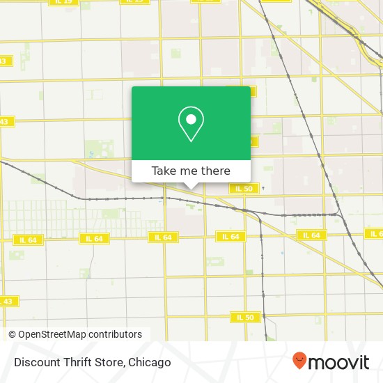 Mapa de Discount Thrift Store, 5320 W Grand Ave Chicago, IL 60639