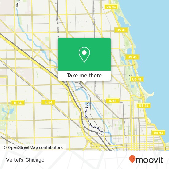 Mapa de Vertel's, 2001 N Clybourn Ave Chicago, IL 60614