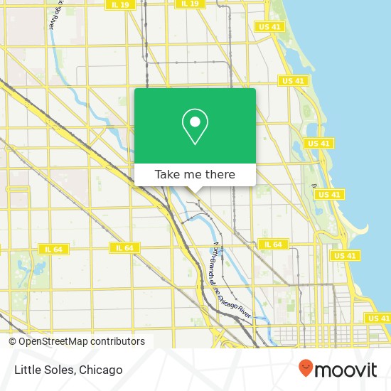 Mapa de Little Soles, 2121 N Clybourn Ave Chicago, IL 60614