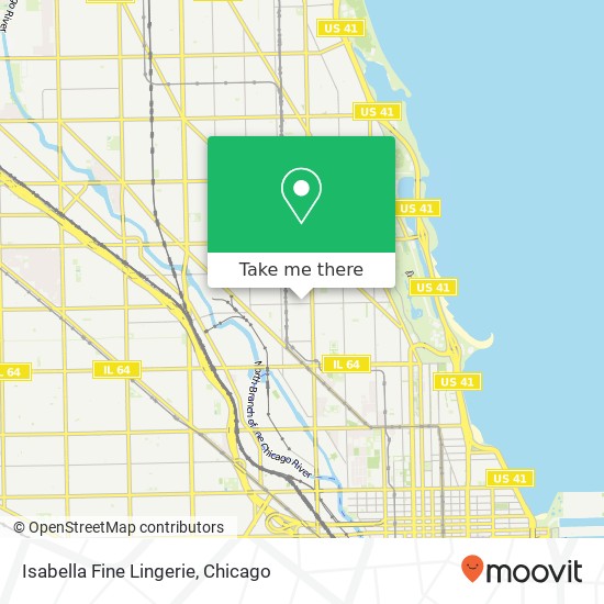 Mapa de Isabella Fine Lingerie, 840 W Armitage Ave Chicago, IL 60614