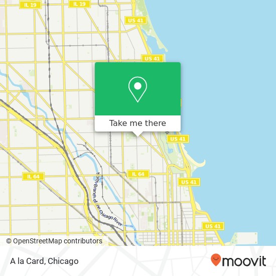 Mapa de A la Card, W Dickens Ave Chicago, IL 60614
