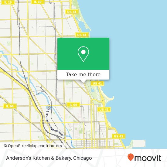 Mapa de Anderson's Kitchen & Bakery, 2060 N Clark St Chicago, IL 60614