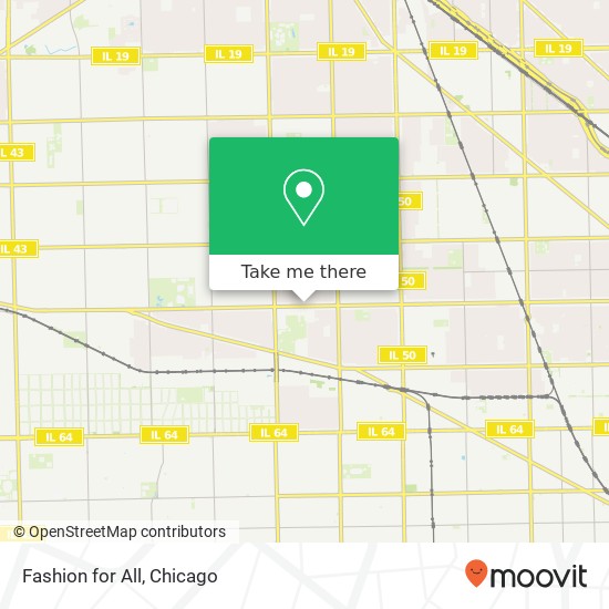 Mapa de Fashion for All, 5400 W Fullerton Ave Chicago, IL 60639