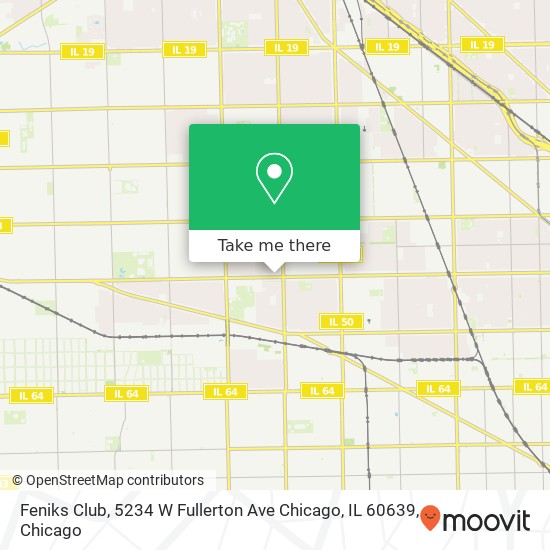 Mapa de Feniks Club, 5234 W Fullerton Ave Chicago, IL 60639
