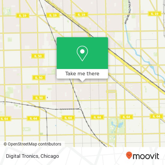 Mapa de Digital Tronics, 3748 W Fullerton Ave Chicago, IL 60647