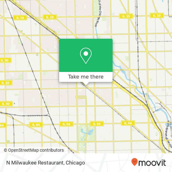 Mapa de N Milwaukee Restaurant, 2450 N Milwaukee Ave Chicago, IL 60647