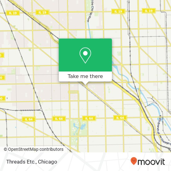 Mapa de Threads Etc., 2327 N Milwaukee Ave Chicago, IL 60647