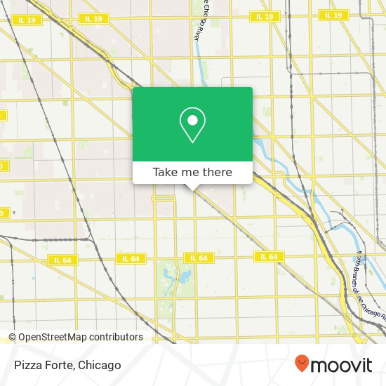 Mapa de Pizza Forte, 2210 N California Ave Chicago, IL 60647