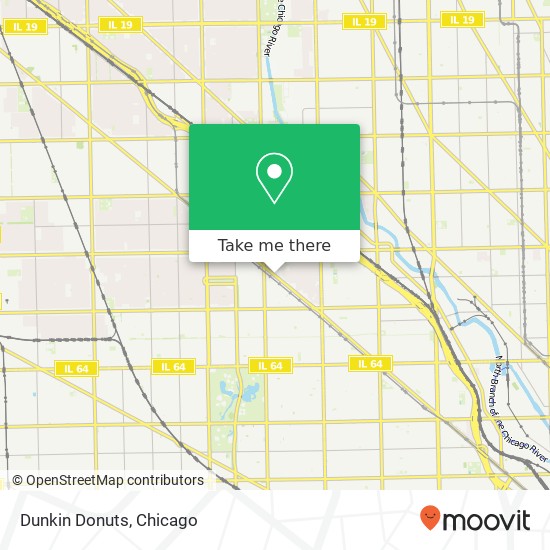 Mapa de Dunkin Donuts, 2247 N Milwaukee Ave Chicago, IL 60647