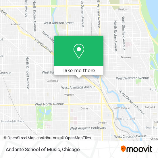 Andante School of Music map