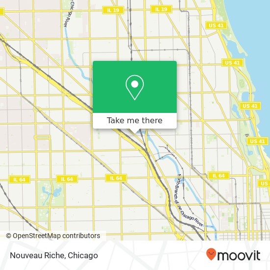 Mapa de Nouveau Riche, 2211 N Elston Ave Chicago, IL 60614