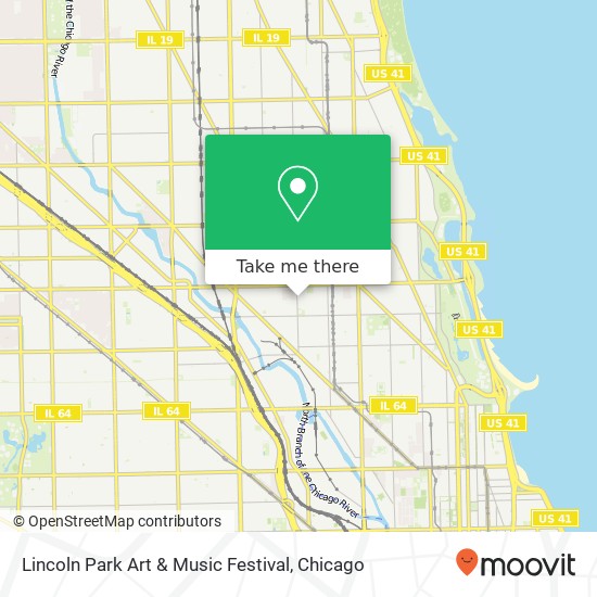 Mapa de Lincoln Park Art & Music Festival