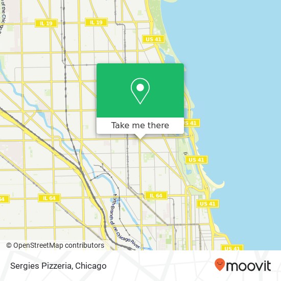 Mapa de Sergies Pizzeria, 2364 N Lincoln Ave Chicago, IL 60614