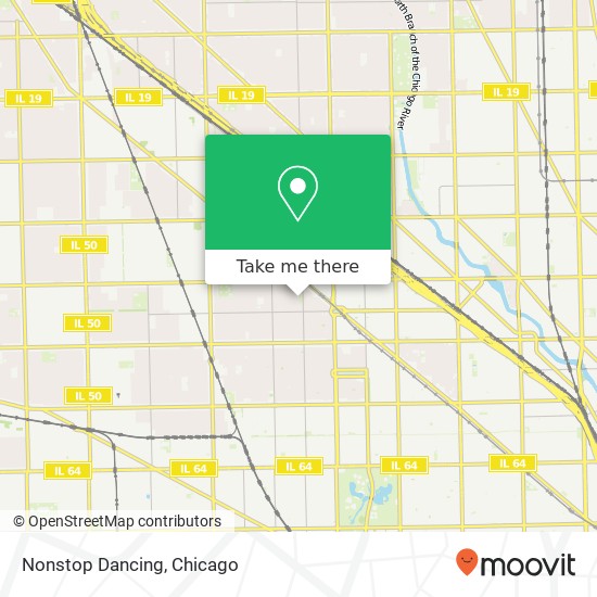 Mapa de Nonstop Dancing, 3415 W Schubert Ave Chicago, IL 60647