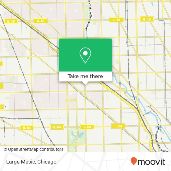 Mapa de Large Music, 2519 N California Ave Chicago, IL 60647