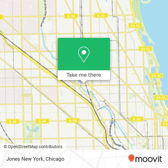 Mapa de Jones New York, 1730 W Fullerton Ave Chicago, IL 60614