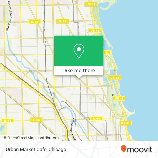 Mapa de Urban Market Cafe, 2580 N Lincoln Ave Chicago, IL 60614