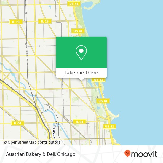 Mapa de Austrian Bakery & Deli, 2523 N Clark St Chicago, IL 60614