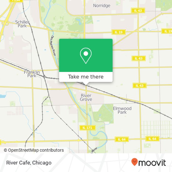 Mapa de River Cafe, 2826 Thatcher Ave River Grove, IL 60171