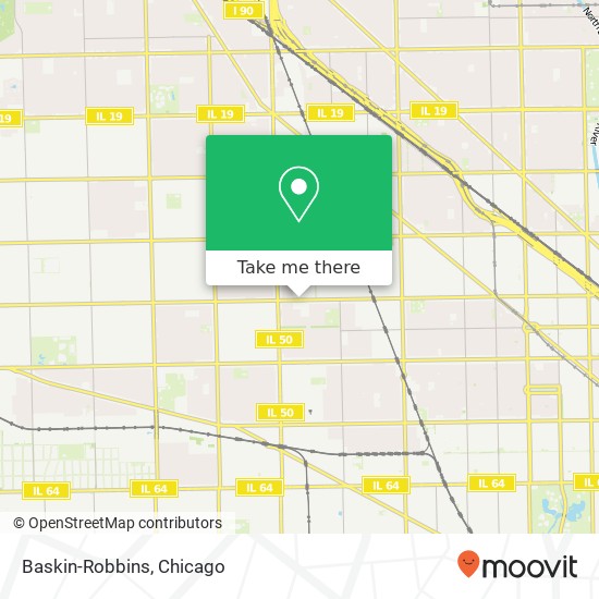 Mapa de Baskin-Robbins, 4644 W Diversey Ave Chicago, IL 60639
