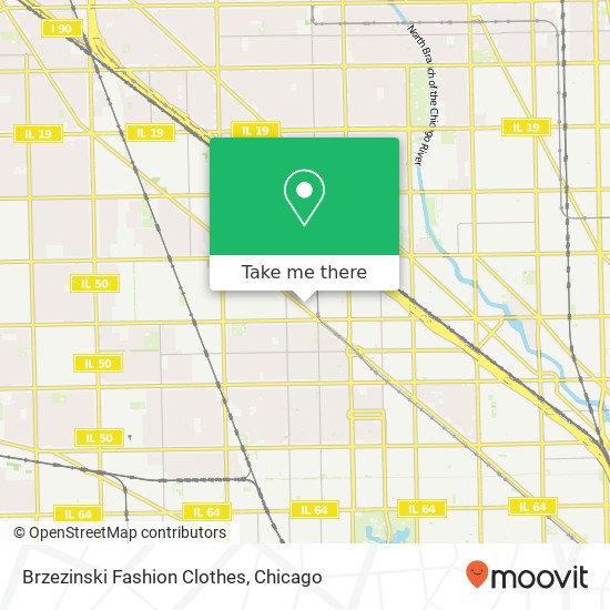 Mapa de Brzezinski Fashion Clothes, 2869 N Milwaukee Ave Chicago, IL 60618