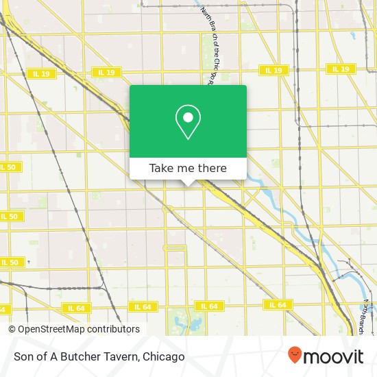 Mapa de Son of A Butcher Tavern, 2934 W Diversey Ave Chicago, IL 60647