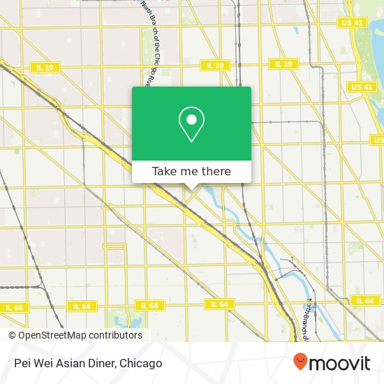 Mapa de Pei Wei Asian Diner, 2709 N Elston Ave Chicago, IL 60647