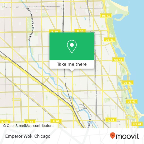 Mapa de Emperor Wok, 2910 N Ashland Ave Chicago, IL 60657