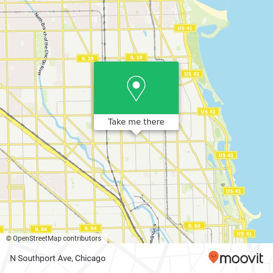 Mapa de N Southport Ave, 2855 N Southport Ave Chicago, IL 60657