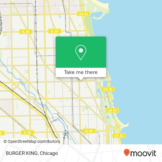 Mapa de BURGER KING, 748 W Diversey Pkwy Chicago, IL 60614