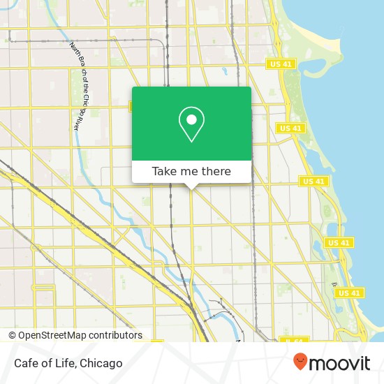 Mapa de Cafe of Life, 3111 N Ashland Ave Chicago, IL 60657