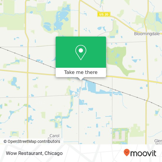 Mapa de Wow Restaurant, 105 Stark Dr Hanover Park, IL 60133