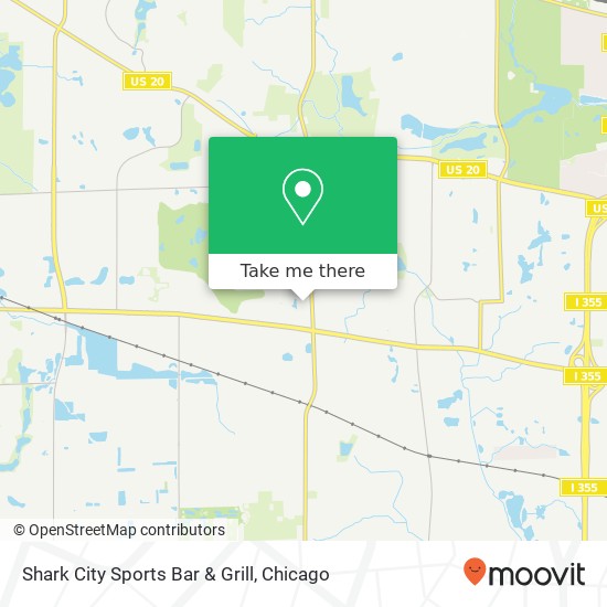 Mapa de Shark City Sports Bar & Grill, 2240 Bloomingdale Rd Glendale Heights, IL 60139